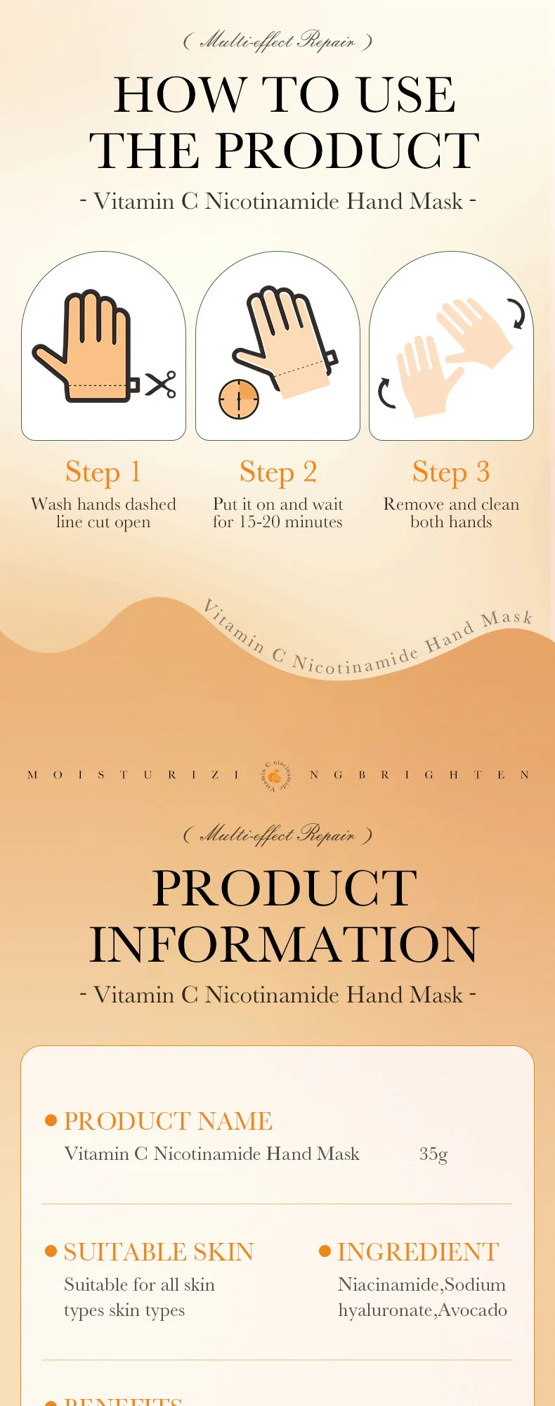 SADOER Nicotinamide Fruit Hand Mask product information