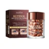 SADOER Retinol Eye Serum Capsules jar and box featuring collagen, niacinamide, and advance retinol.