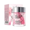 SADOER Sakura Collagen Eye Cream jar and box featuring pink and white multi-effect pearls.
