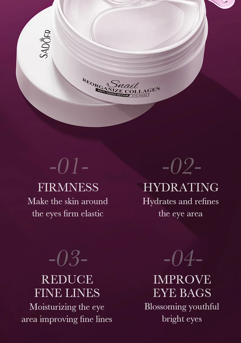 SADOER Snail Collagen Eye Mask Patches product information