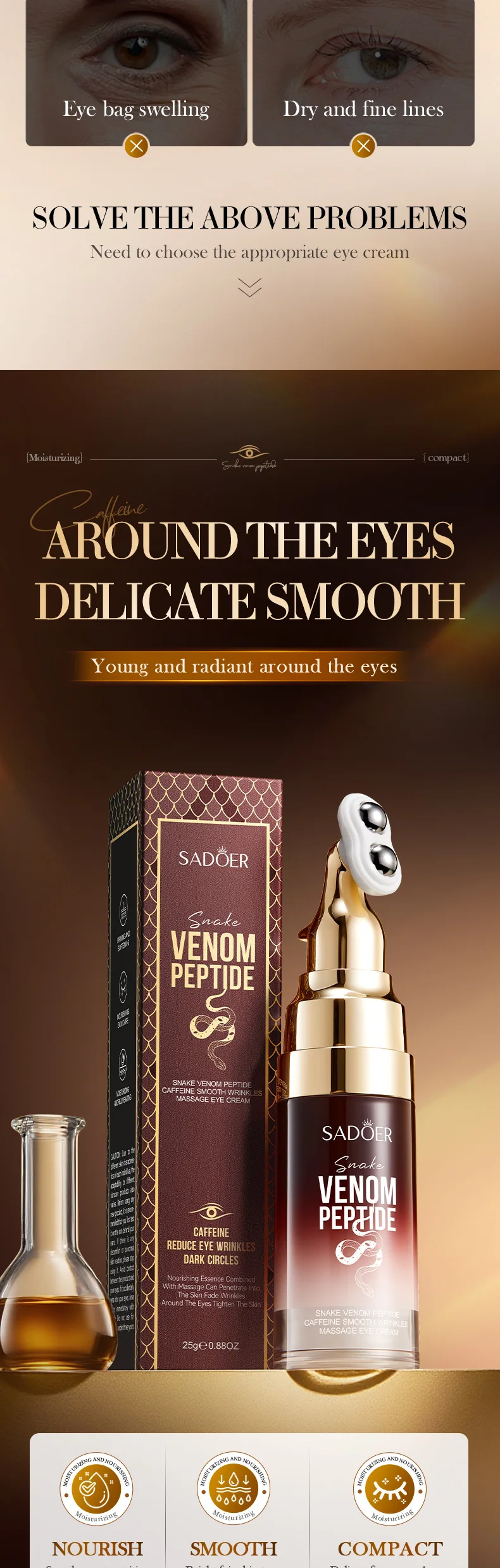 SADOER Snake Venom Peptide Eye Cream product information