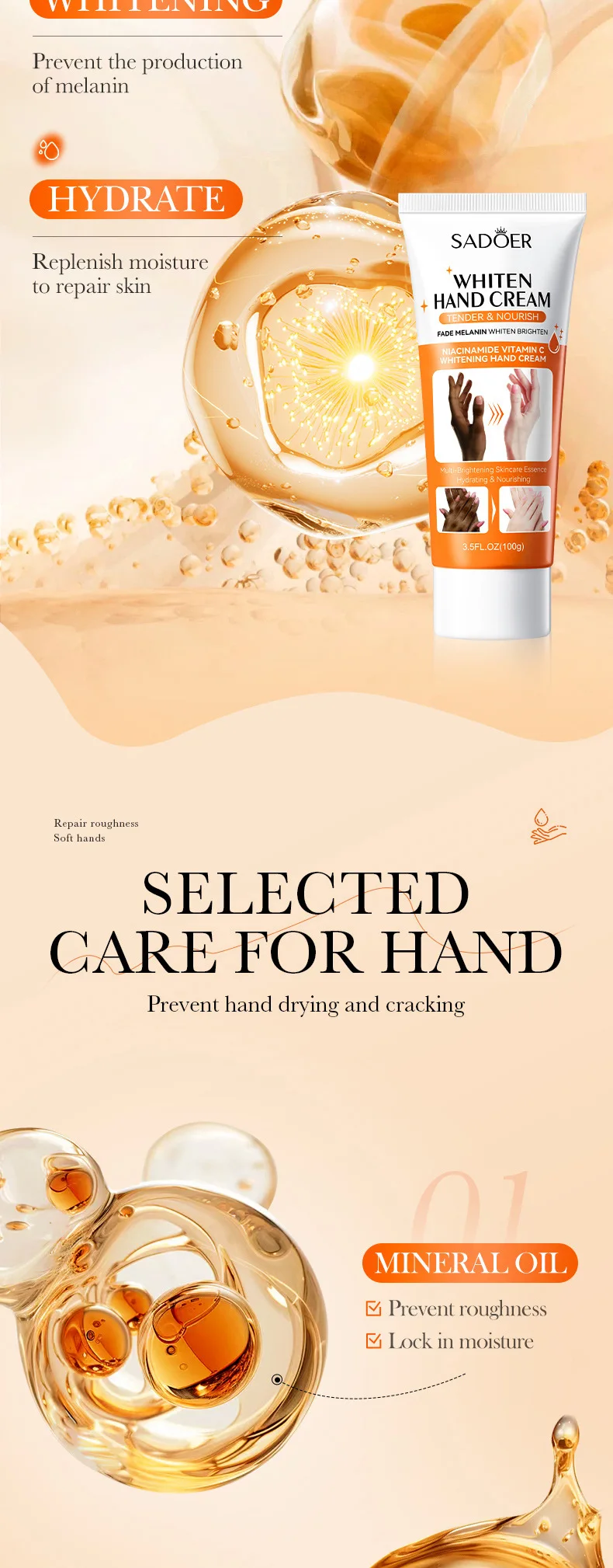 SADOER Whitening Hand Cream product information