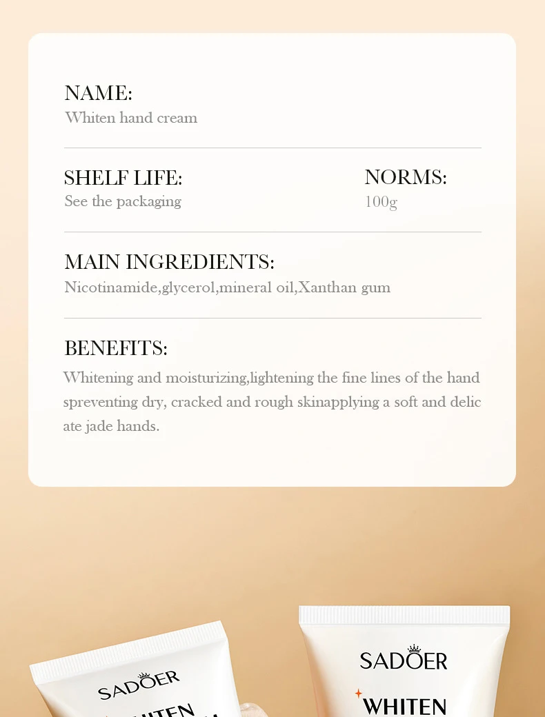 SADOER Whitening Hand Cream product information