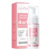 SADOER 4-in-1 Facial Cleansing Mousse bottle and pink box featuring Hyaluronic Acid and Niacinamide.