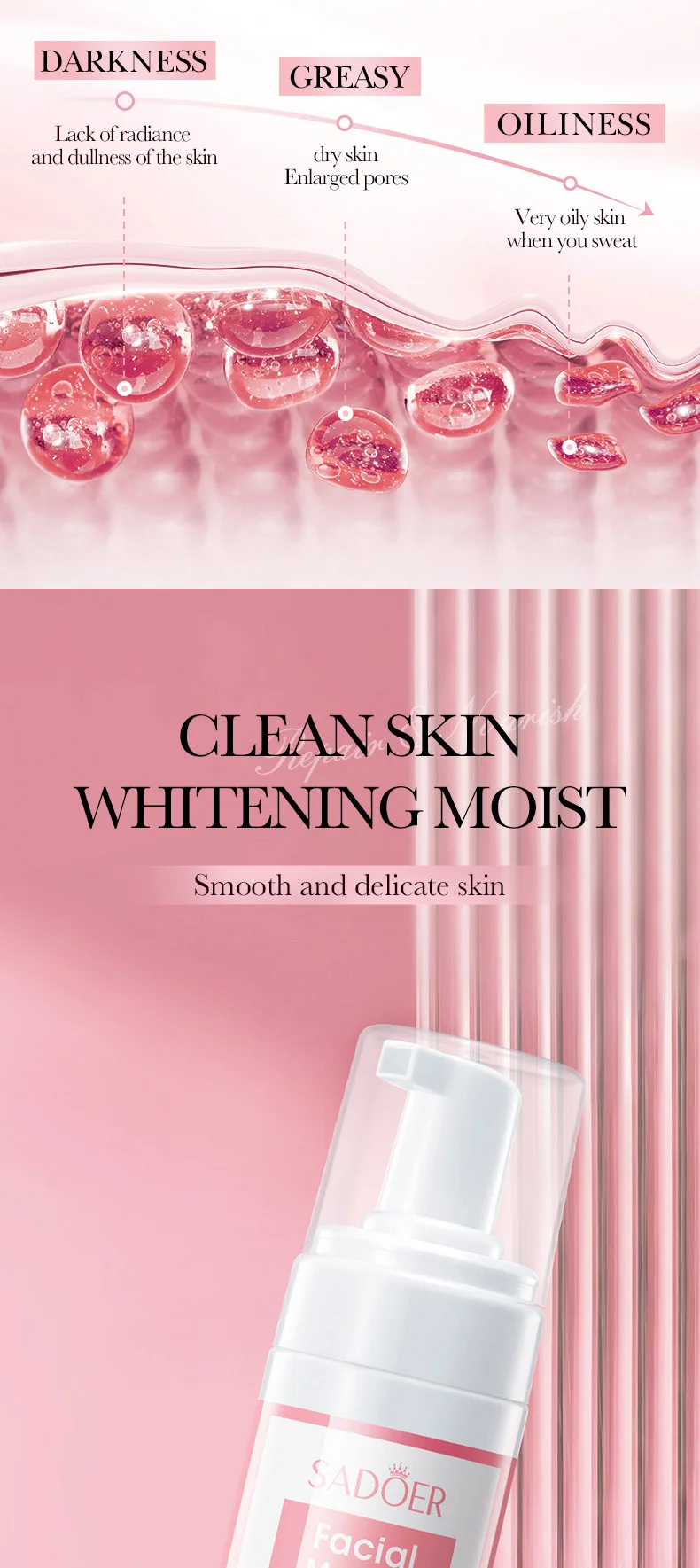 SADOER 4-in-1 Facial Cleansing Mousse product information