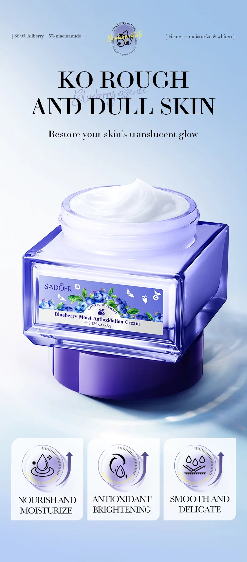 SADOER Blueberry Antioxidant Face Cream product information