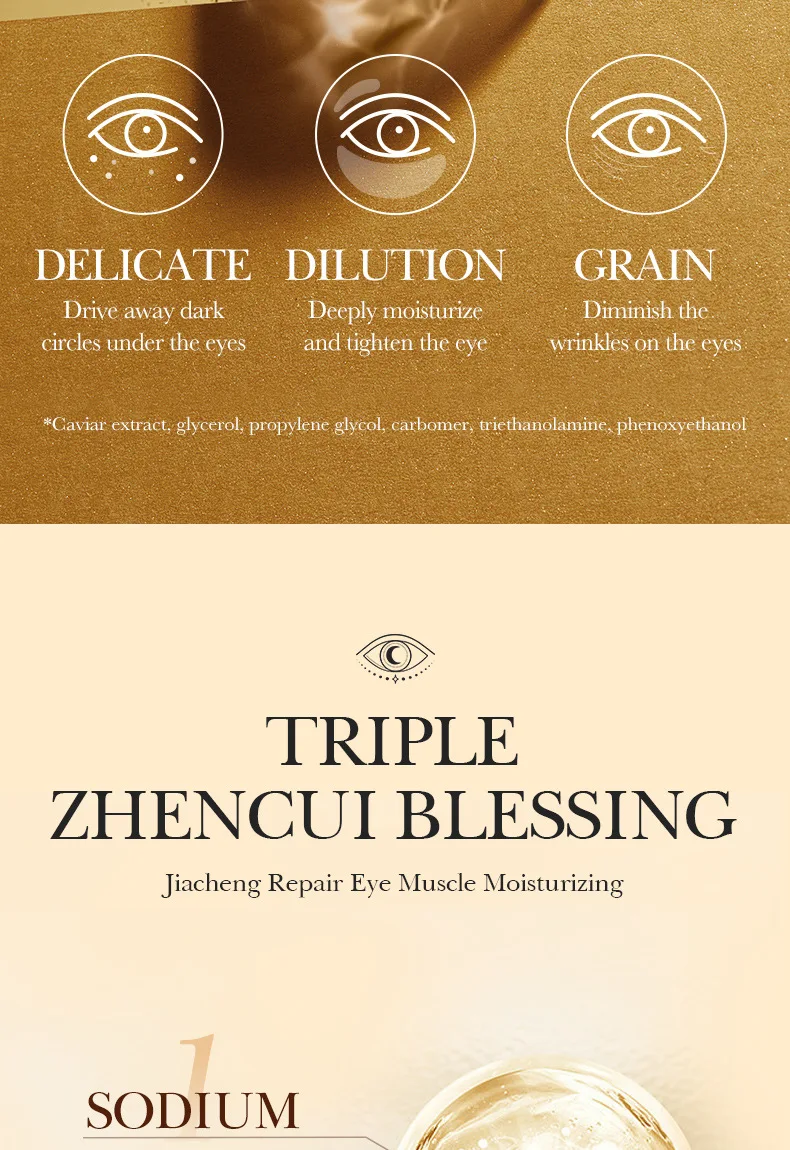SADOER Caviar Tricolor Eye Cream product information