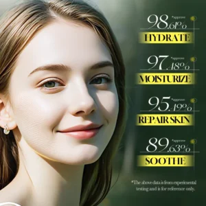 SADOER Centella Asiatica B5 Serum graphic highlighting hydration, soothing, and skin repair benefits.