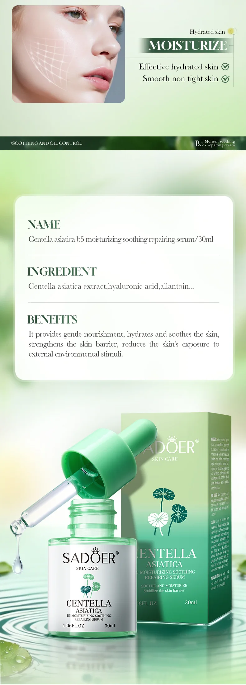 SADOER Centella Asiatica B5 Serum product information