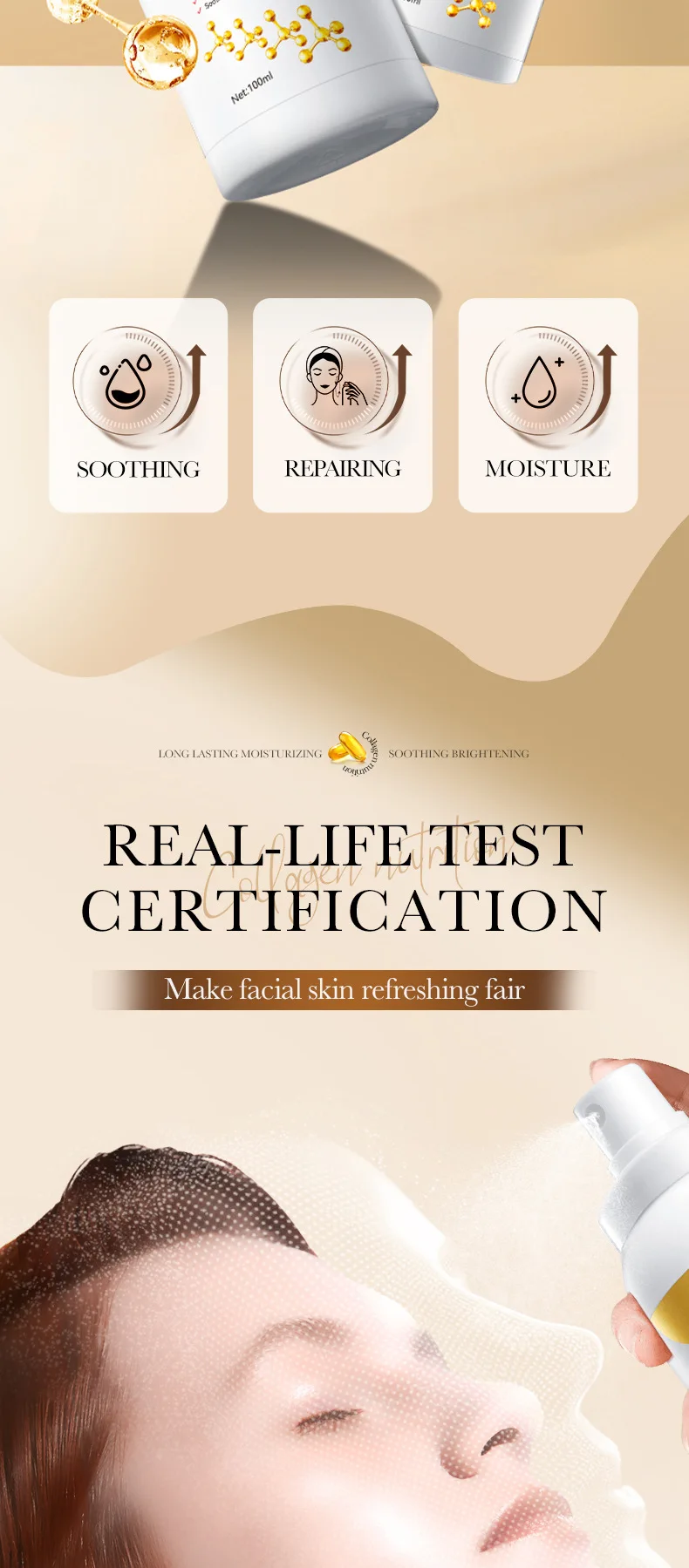 SADOER Collagen Facial Spray product information