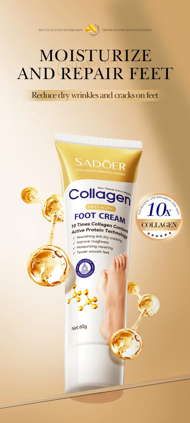 SADOER Collagen Foot Cream product information