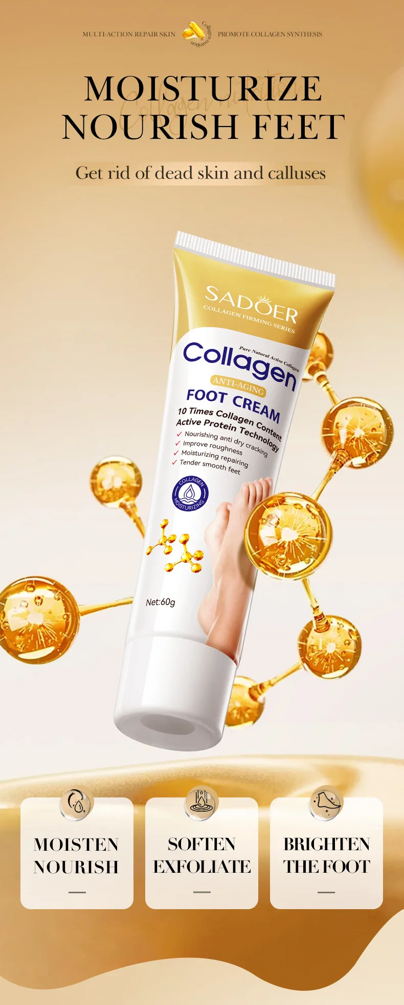 SADOER Collagen Foot Cream product information