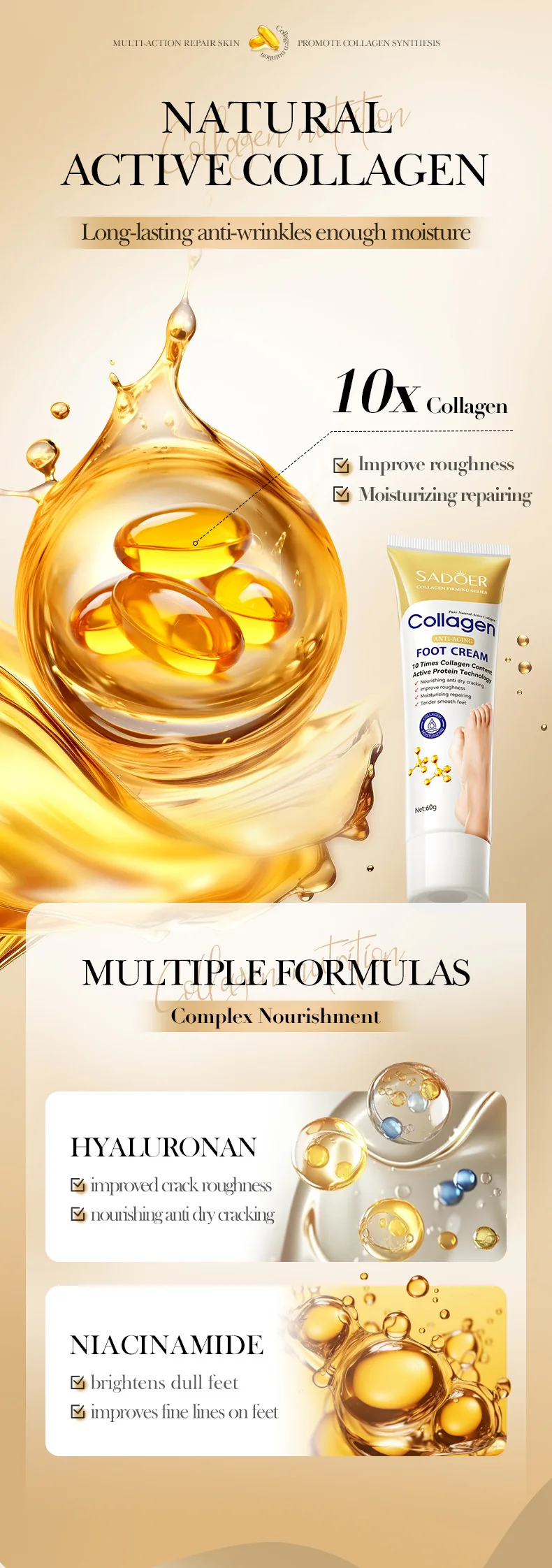 SADOER Collagen Foot Cream product information