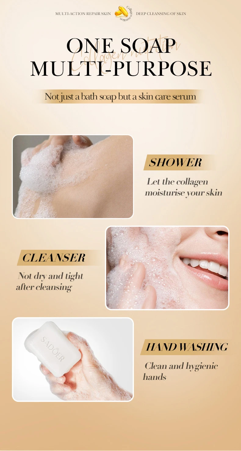 SADOER Collagen Soap Bar product information