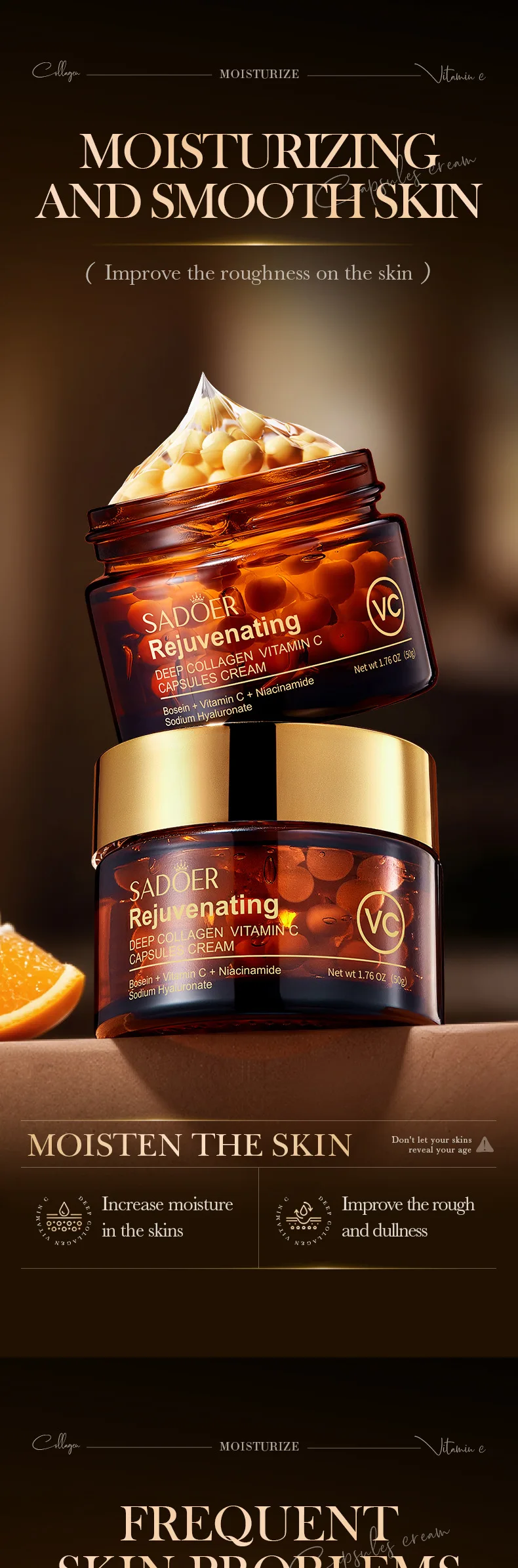 SADOER Deep Collagen Vitamin C Face Cream product information