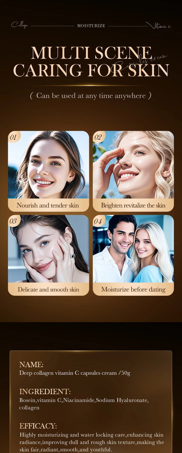SADOER Deep Collagen Vitamin C Face Cream product information