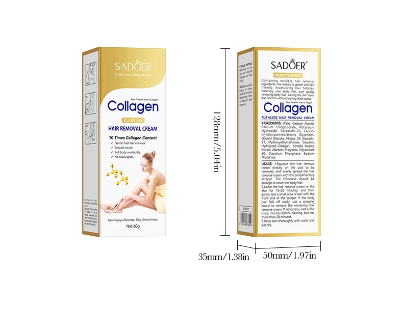 SADOER Flawless Collagen Hair Removal Cream product information