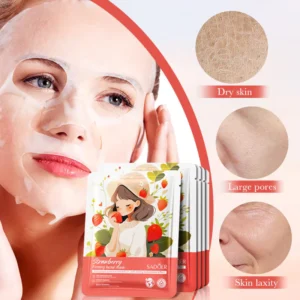 SADOER Fruit Face Sheet Mask addressing dry skin, large pores, and skin laxity.