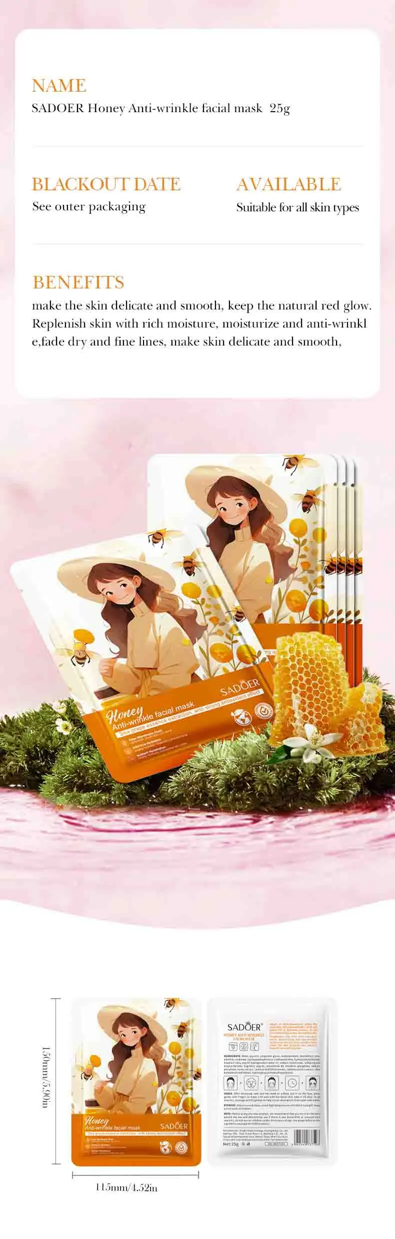 SADOER Fruit Face Sheet Mask product information