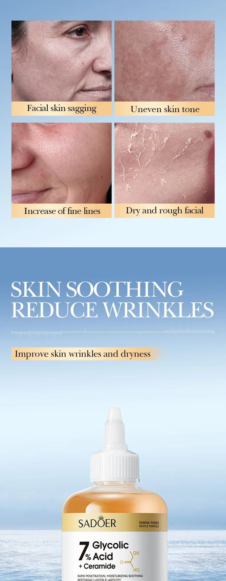 SADOER Glycolic Acid Facial Toner product information