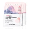 SADOER Himalayan Pink Salt Face Sheet Mask, Pore Firming Hydrating Facial Mask packaging with Centella and Hyaluronic Acid.