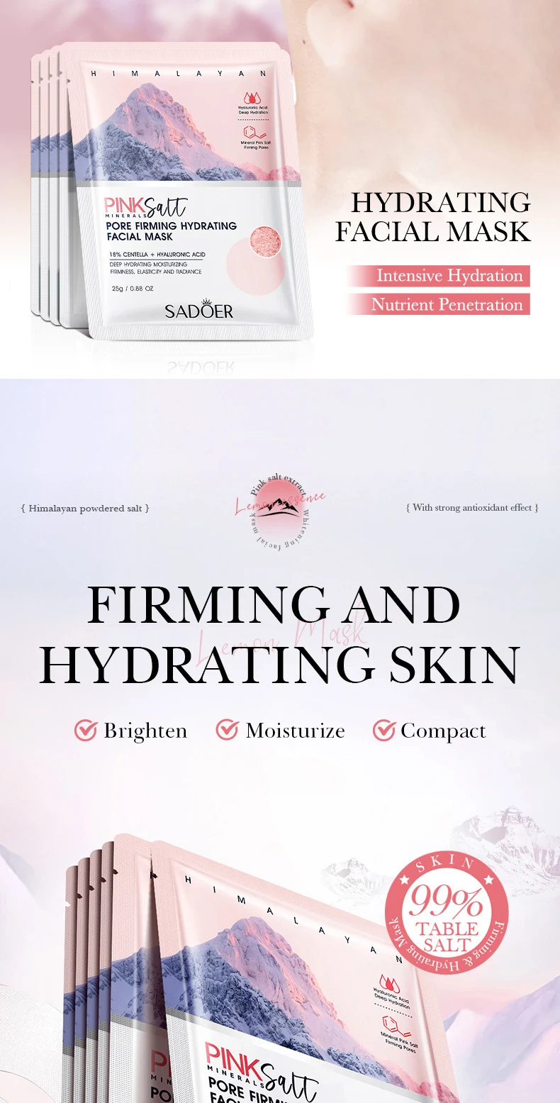 SADOER Himalayan Pink Salt Face Sheet Mask product information