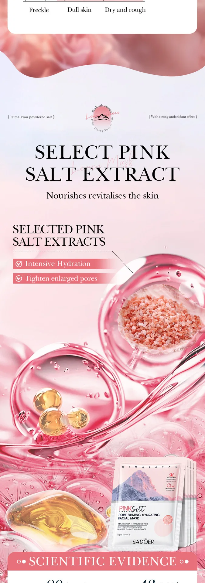 SADOER Himalayan Pink Salt Face Sheet Mask product information