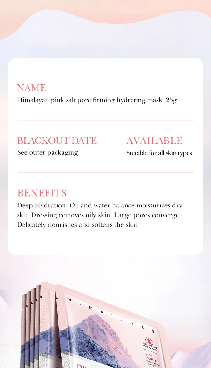SADOER Himalayan Pink Salt Face Sheet Mask product information