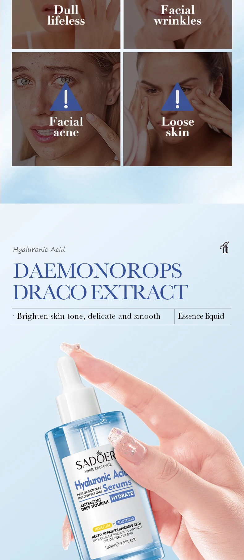 SADOER Hyaluronic Acid Face Serum product information