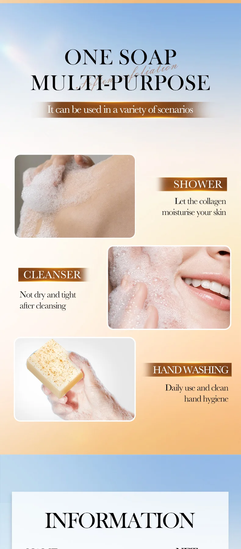 SADOER Oat Exfoliating Soap Bar product information