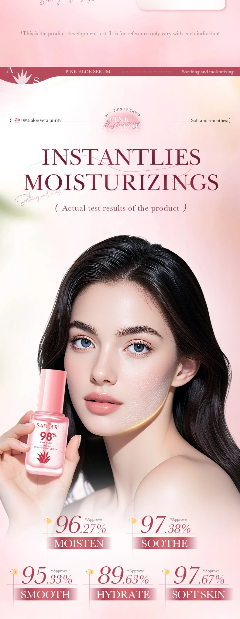 SADOER Pink Aloe Serum product information