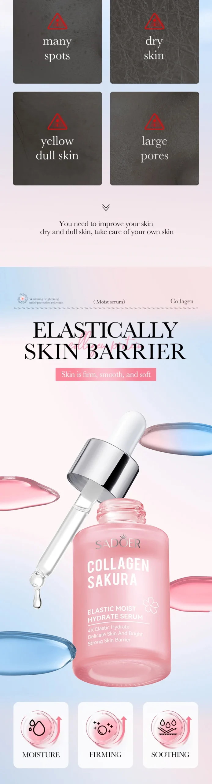 SADOER Sakura Collagen Serum product information
