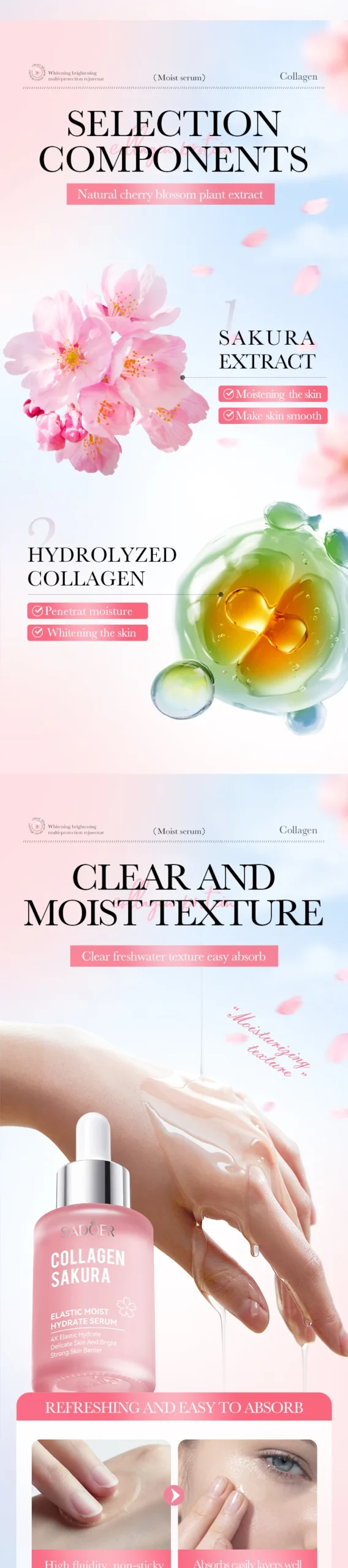 SADOER Sakura Collagen Serum product information