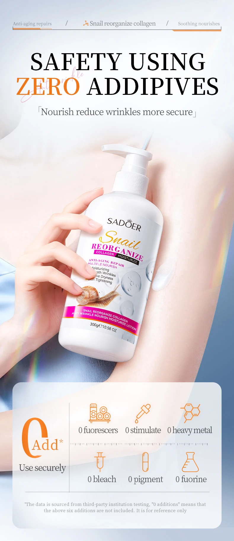 SADOER Snail Collagen Body Lotion product information