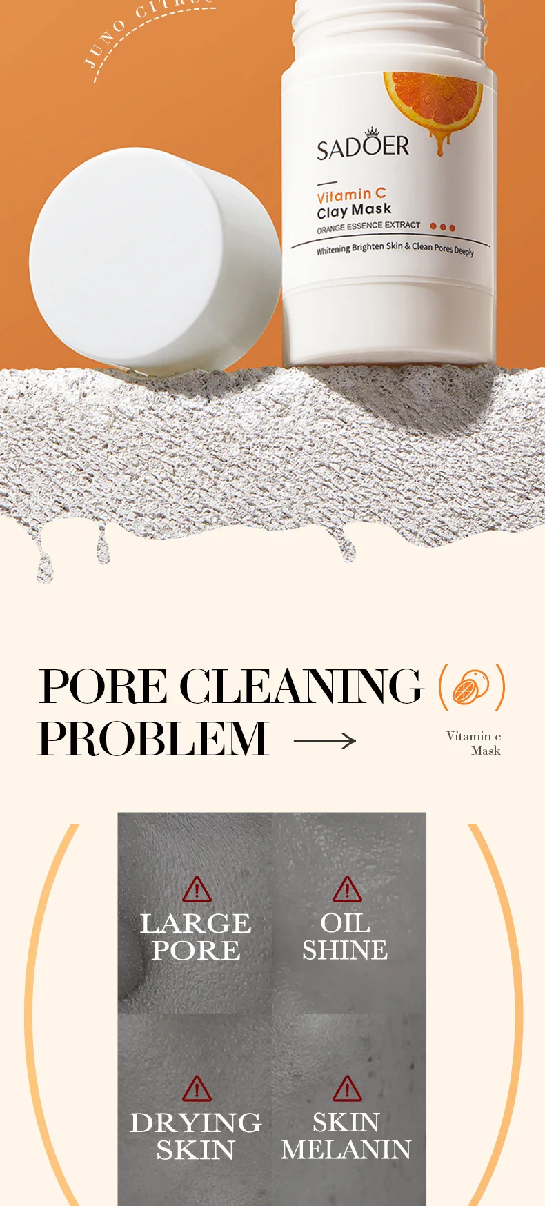 SADOER Vitamin C Clay Face Mask product information