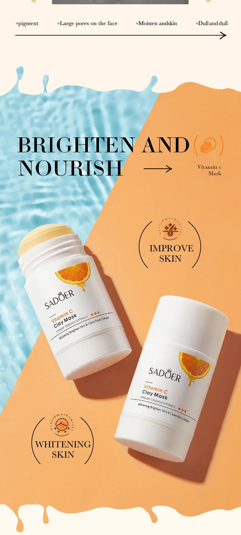 SADOER Vitamin C Clay Face Mask product information
