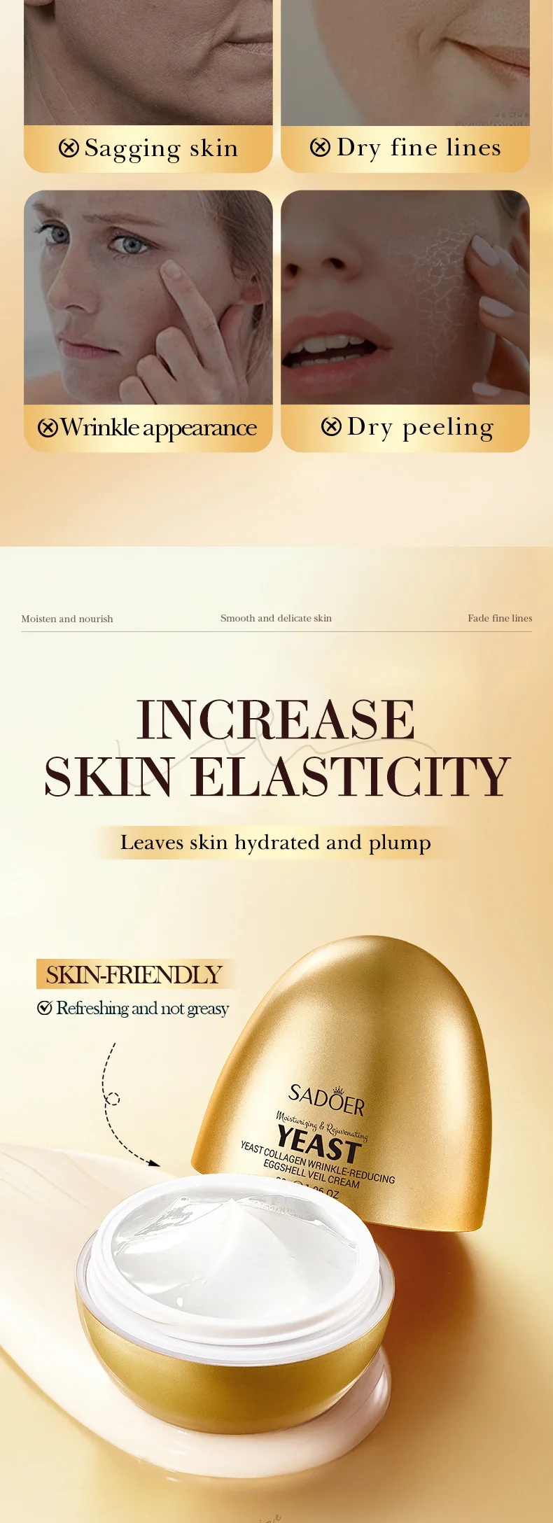 SADOER Yeast Collagen Eggshell Veil Cream product information