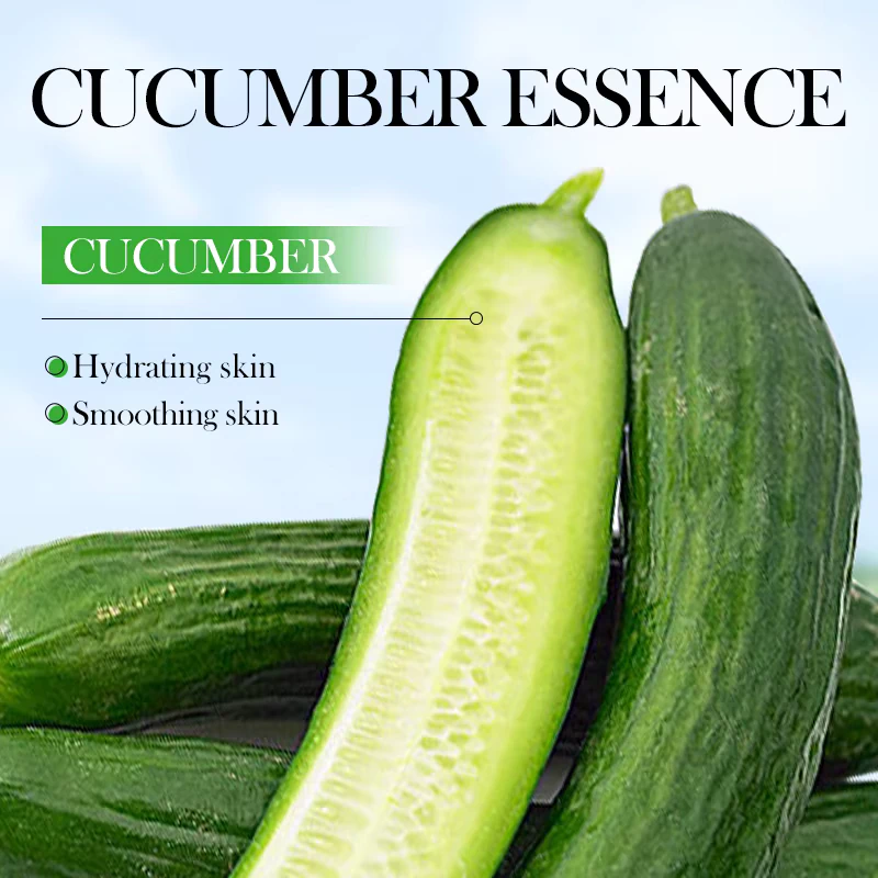 Sliced fresh cucumber highlighting hydrating and smoothing ingredients for SADOER Cucumber Facial Cleanser Mousse.