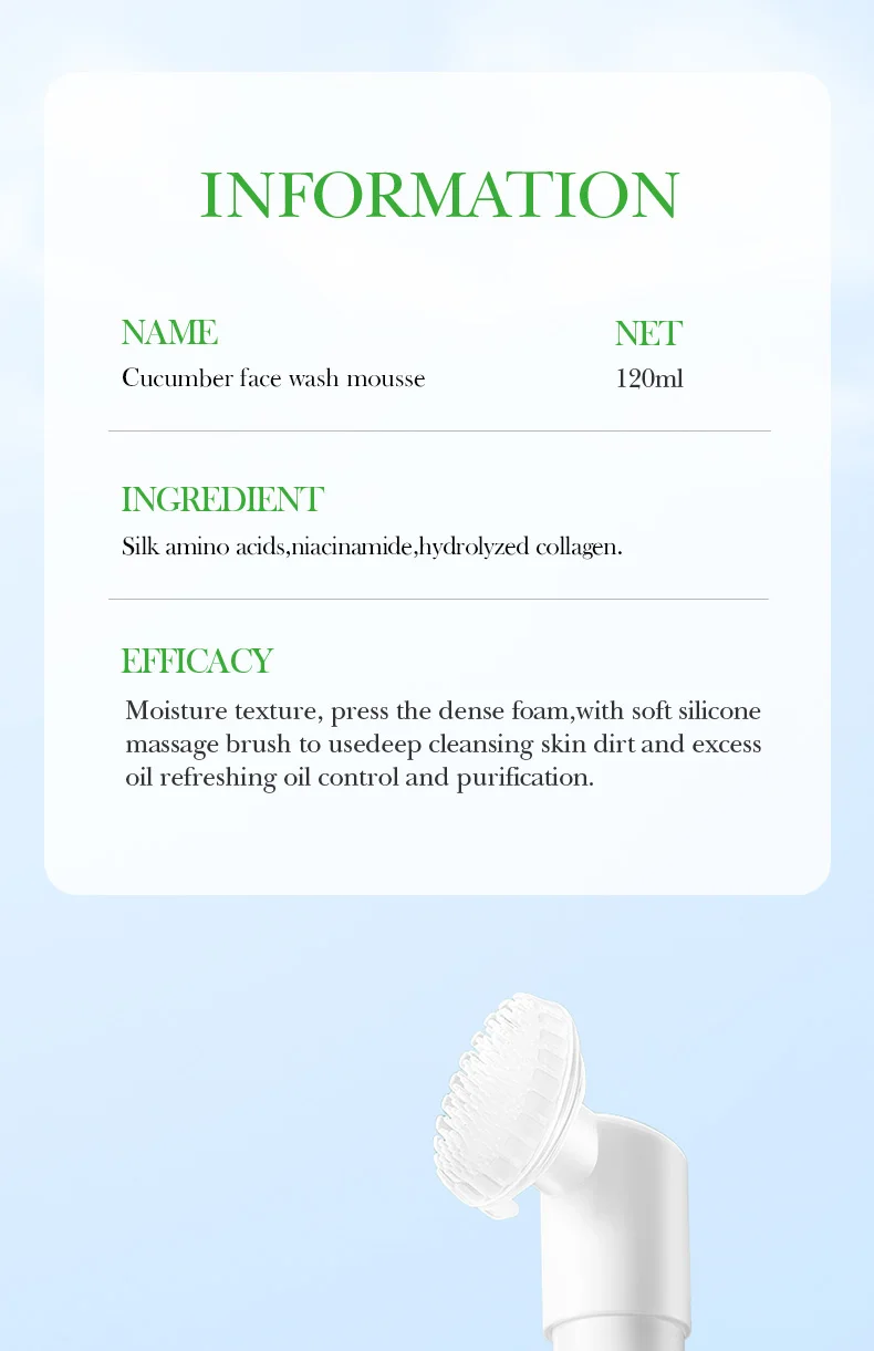 SADOER Cucumber Facial Cleanser Mousse product information
