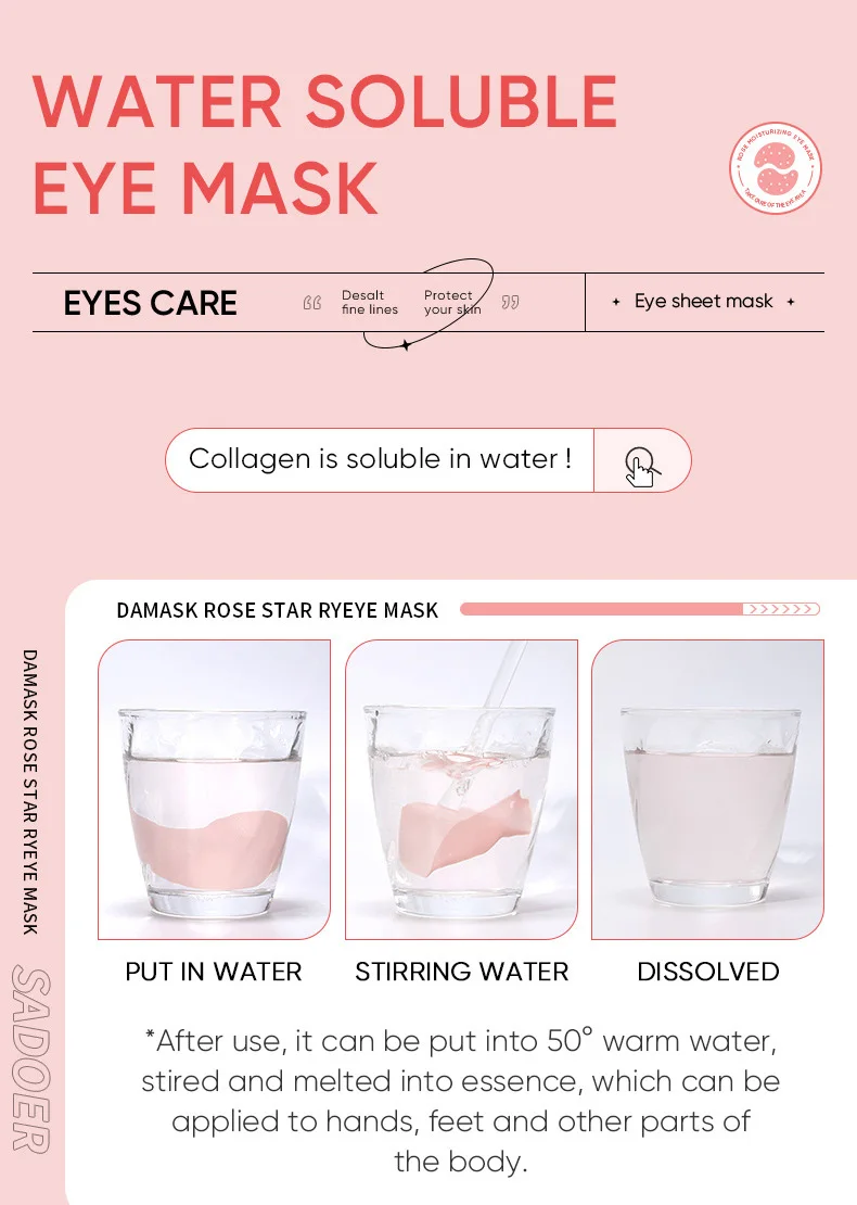 SADOER Damask Rose Starry Eye Mask Patches product information