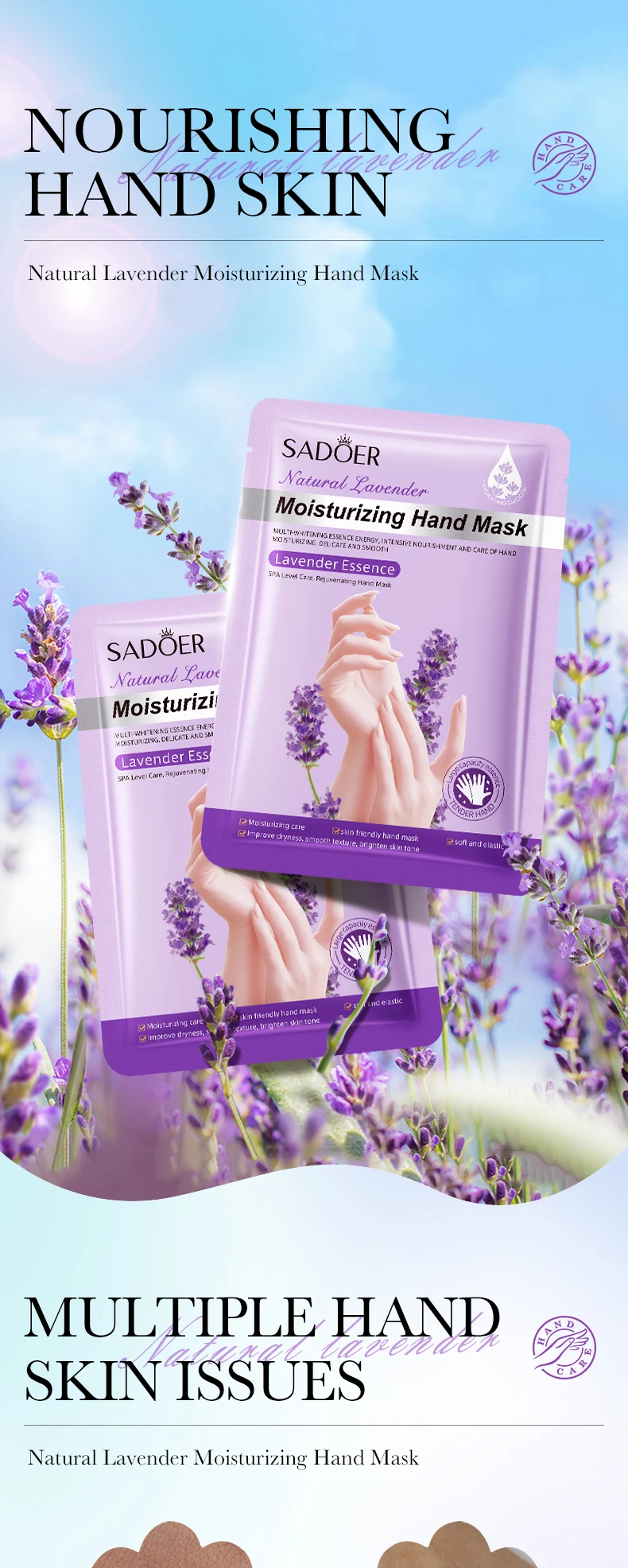SADOER Lavender Hand Mask product information