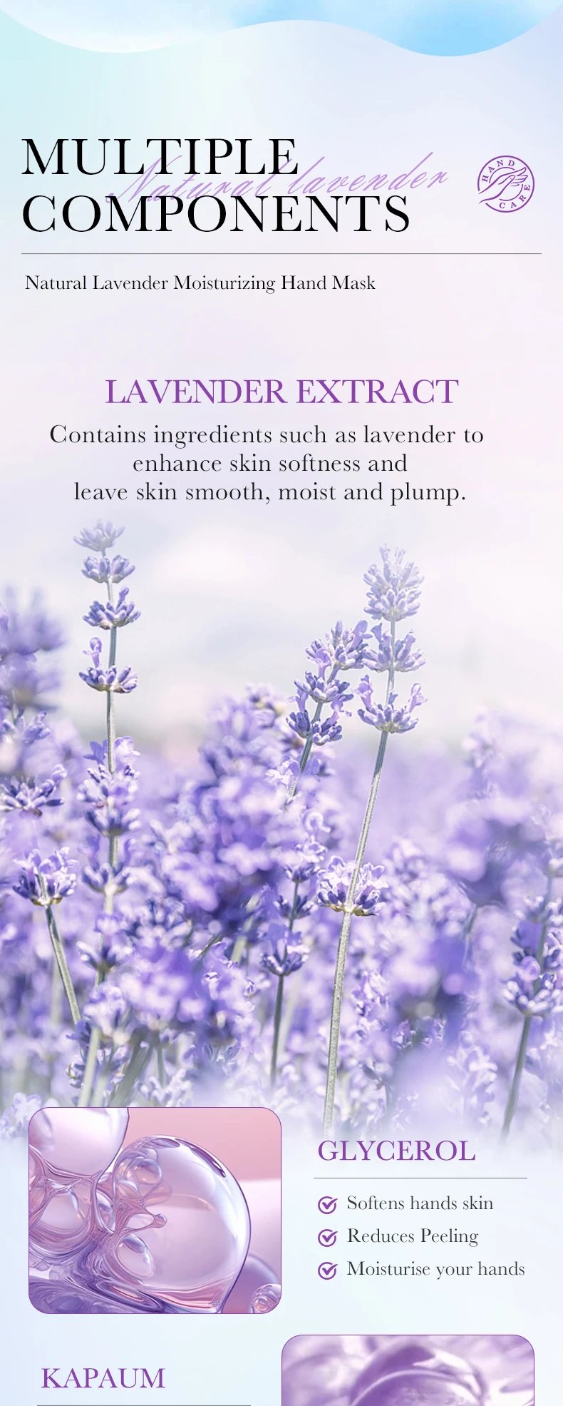 SADOER Lavender Hand Mask product information