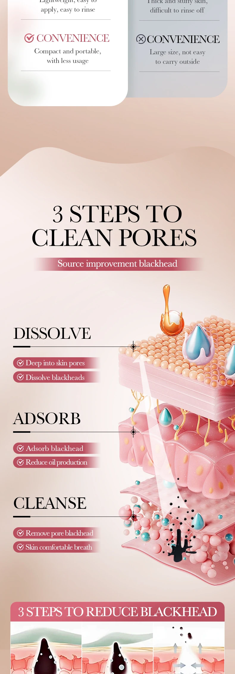 SADOER Rose Clay Stick Face Mask product information
