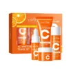 SADOER Vitamin C Travel Skincare Set, including cleanser, toner, serum, and cream