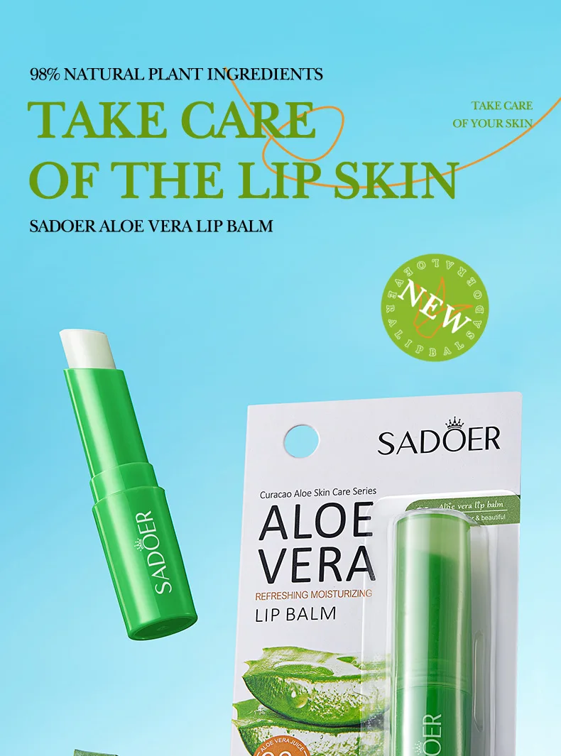 SADOER Aloe Vera Lip Balm product information