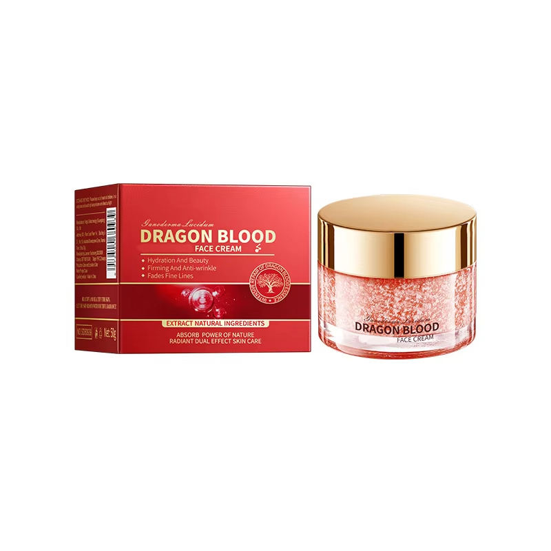 SADOER Dragon Blood Face Cream in a clear jar and red packaging box.