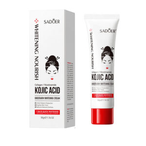 SADOER Kojic Acid Underarm Cream box and tube packaging.