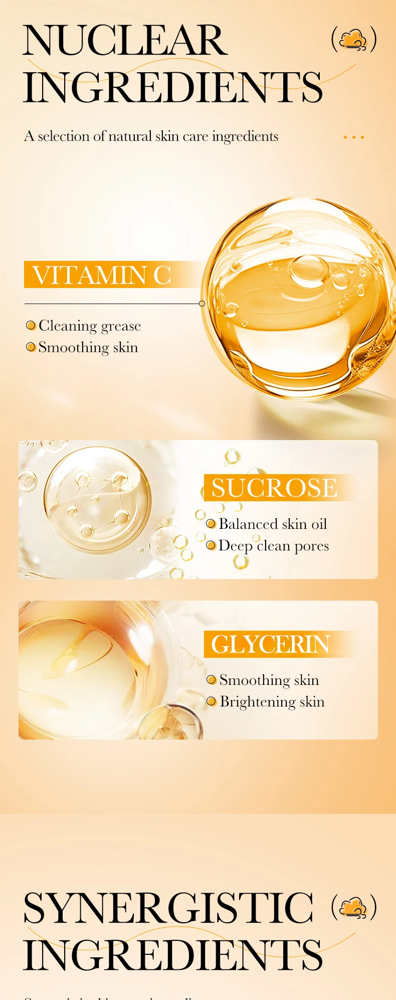 SADOER Vitamin C Cleansing Mousse product information.