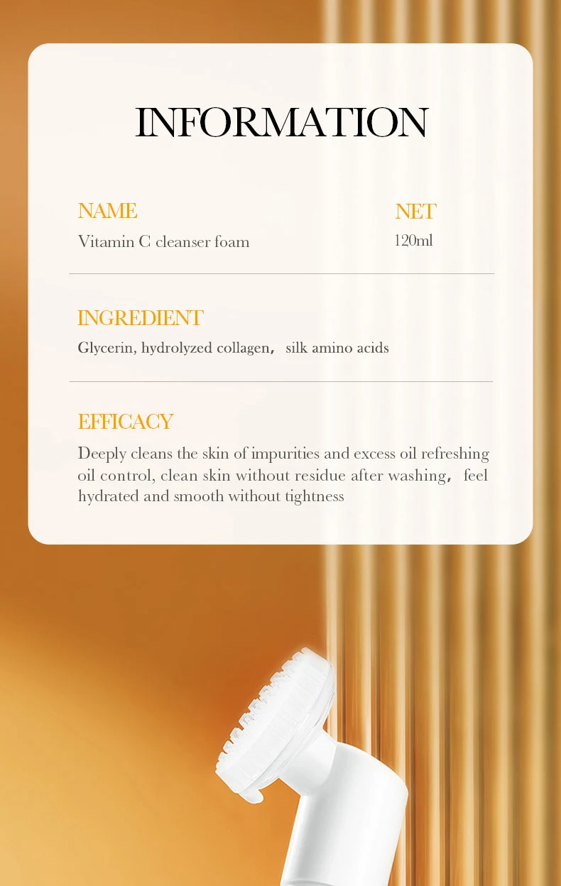 SADOER Vitamin C Cleansing Mousse product information.