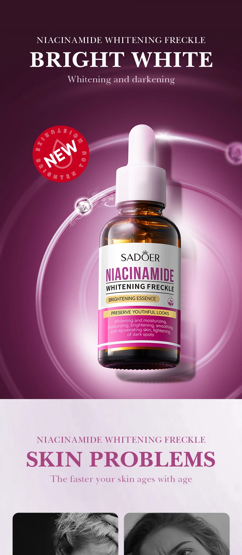 SADOER Niacinamide Brightening Essence product information.